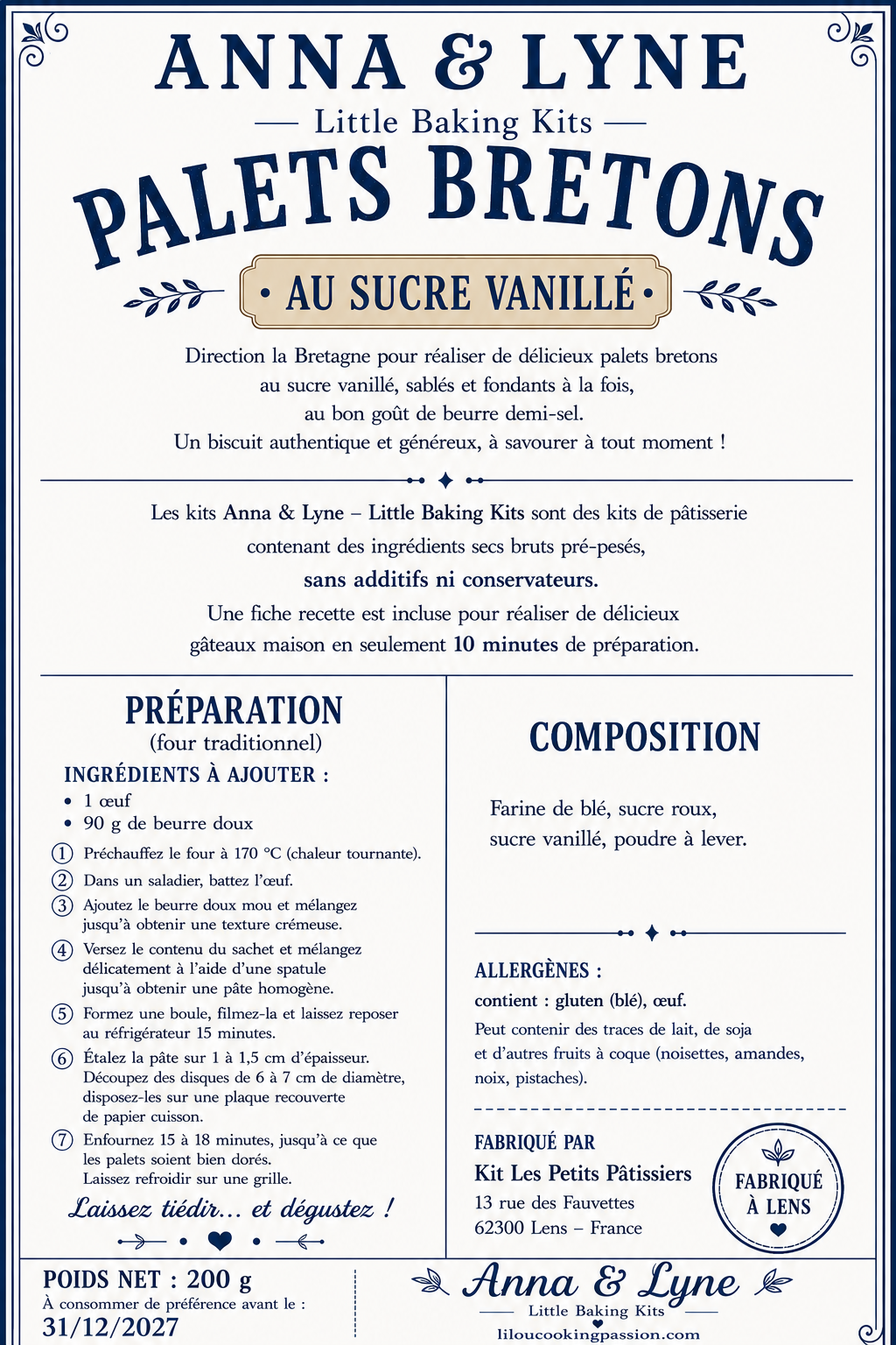 ⚓️ Palets Bretons au sucre vanillé | Anna & Lyne