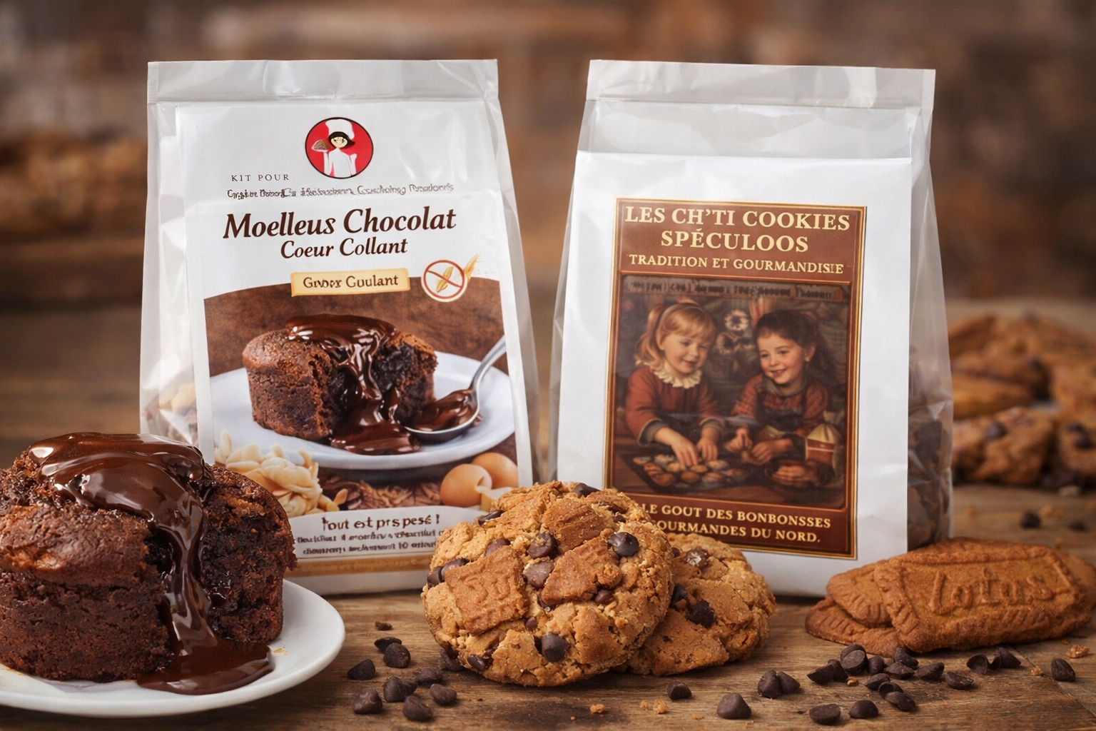 Coffret Découverte3Kits  Speculoos et Fondant Chocolat