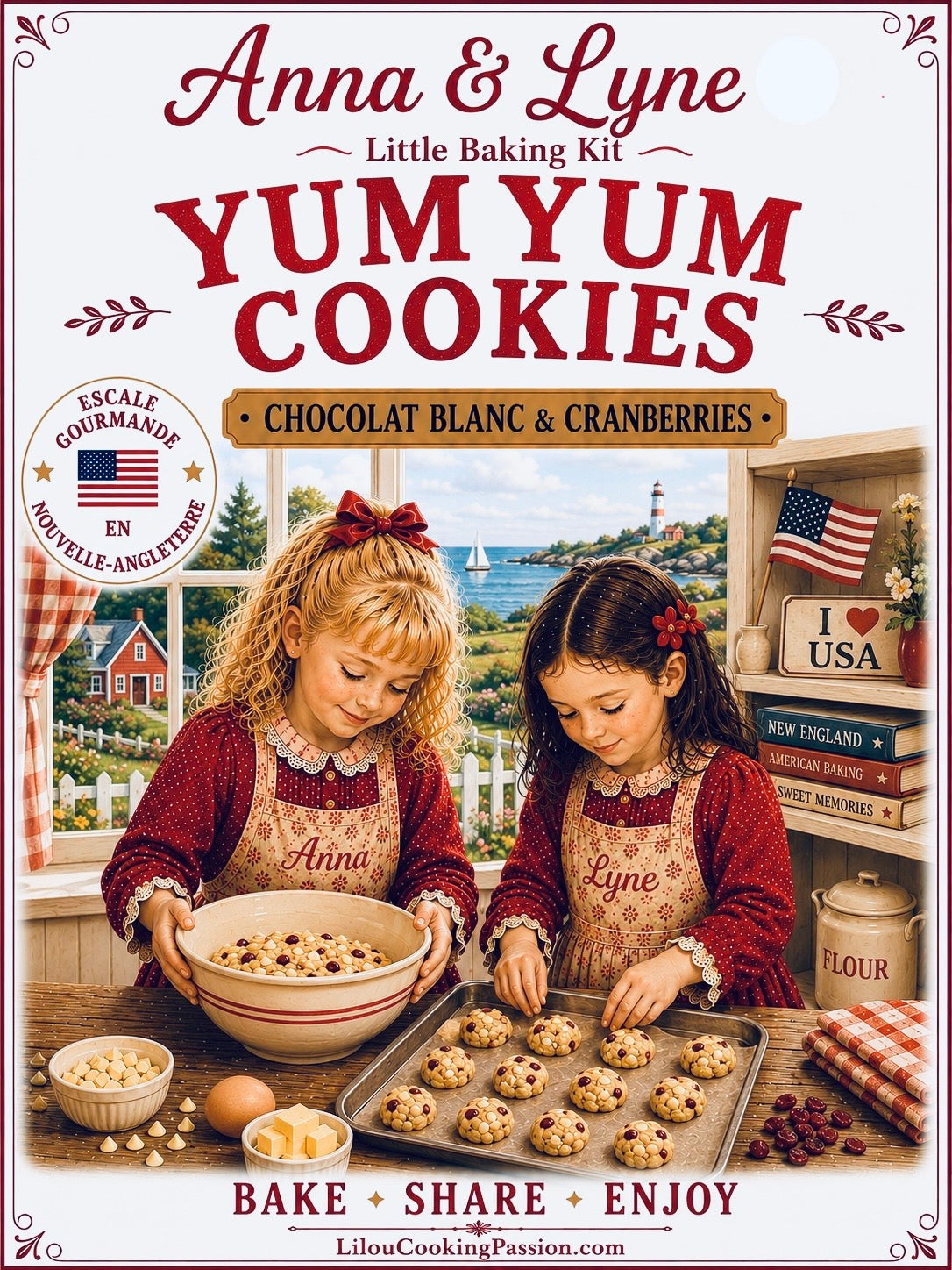 🇺🇸 Yum Yum Cookies – Chocolat blanc & Cranberries | Anna & Lyne
