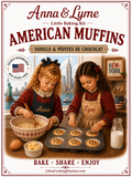 🗽 American Muffins – Vanille & pépites de chocolat l ( 6 moules de  cuisson inclus) | Anna & Lyne