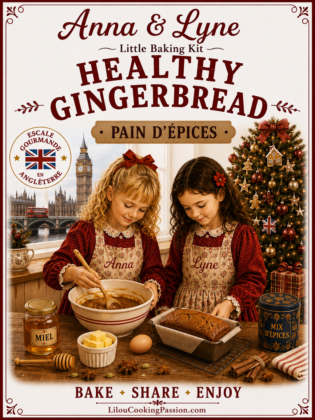🇬🇧 Healty Gingerbread – Pain d’épices | Anna & Lyne