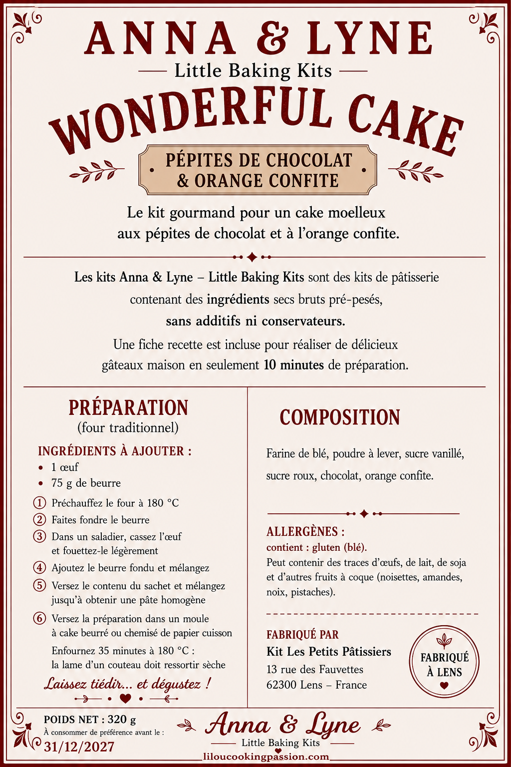 🇬🇧 Wonderful Cake – Chocolat & orange confite | Anna & Lyne