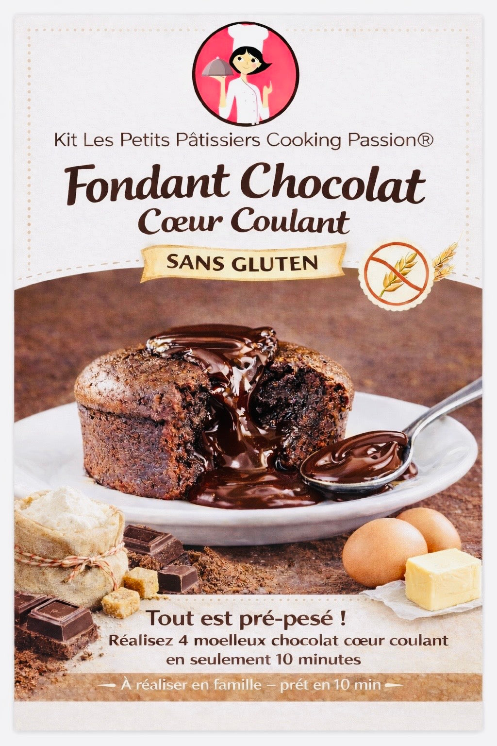 Kit Moelleux Fondant au Chocolat – Sans Gluten – Kit Les Petits Pâtissiers®