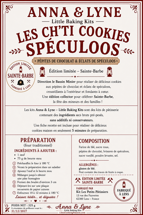⚜️  Les Ch’ti Cookies Spéculoos pépites de chocolat l Édition limitée Sainte-Barbe 2026 | Anna & Lyne