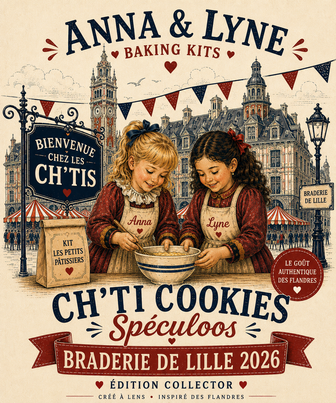 Coffret Tote Bag + Kit Ch’ti Cookies Speculoos Collector + Édition du Ch’ti – Braderie de Lille 2026 | Anna & Lyne