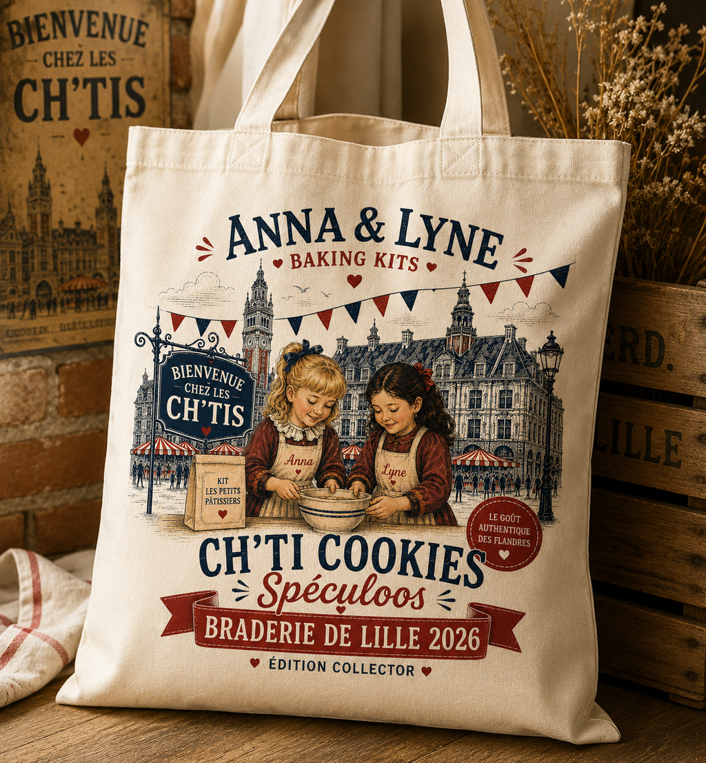 Coffret Tote Bag + Kit Ch’ti Cookies Speculoos Collector + Édition du Ch’ti – Braderie de Lille 2026 | Anna & Lyne