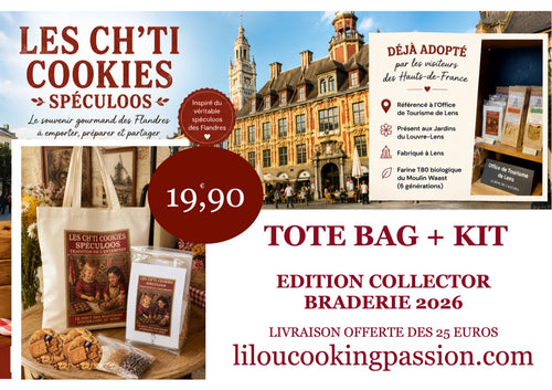 Le Tote Bag + le kit Ch’ti Cookies Spéculoos - Édition Braderie de Lille 2026

Un souvenir du Nord à emporter… et à savourer ❤️